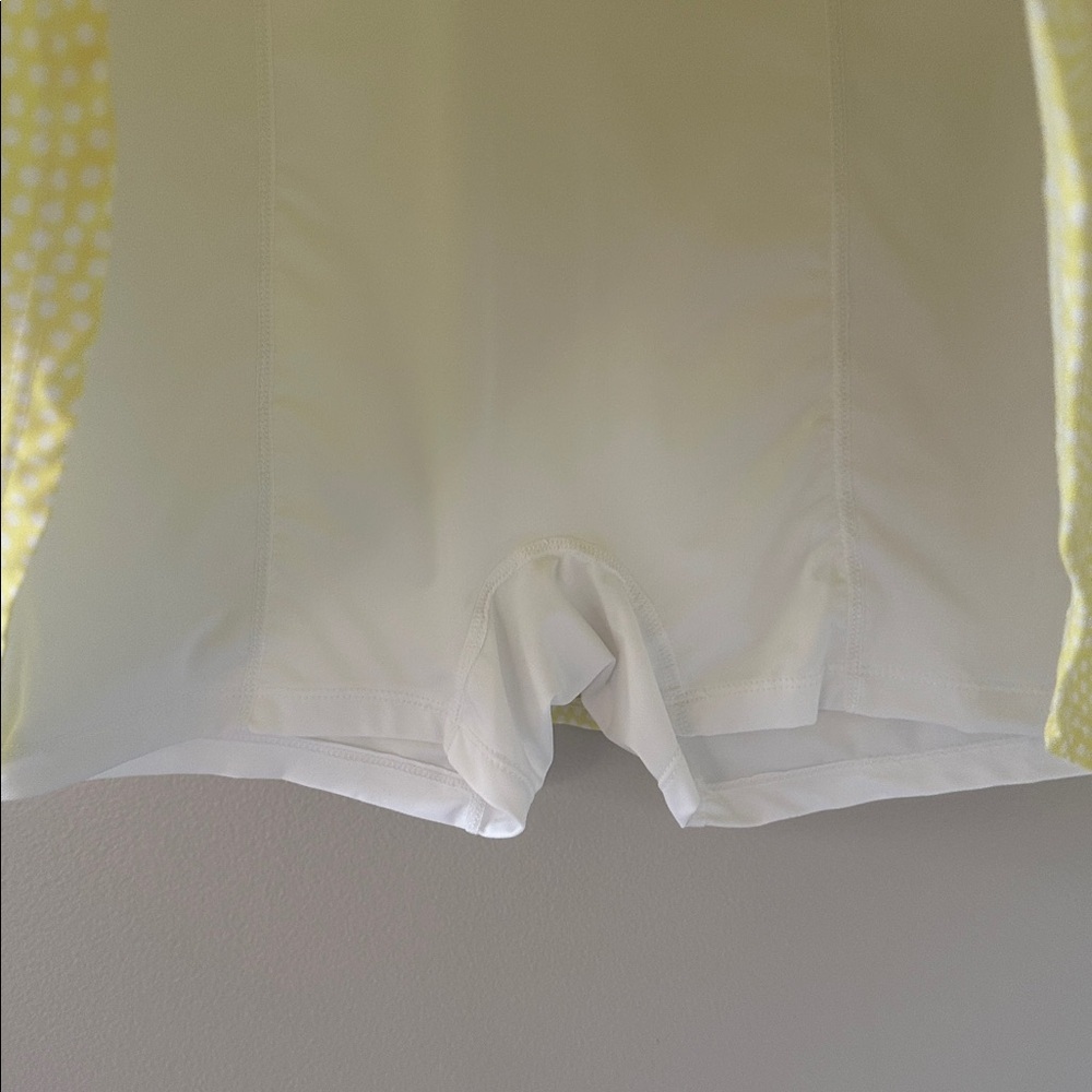 TAIL Activewear Bunny Flounce Skirt Skort Yellow Tangled Dots Sz Medium Tennis - Picture 5 of 11